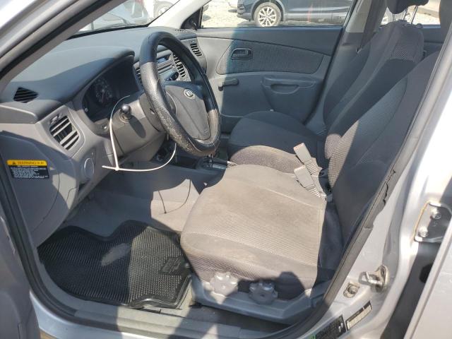 KNADE123276272831 - 2007 KIA RIO BASE SILVER photo 7