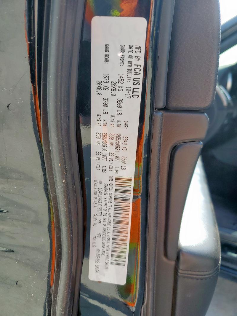 1C4RJEAG3JC181771 - 2018 JEEP GRAND CHER LAREDO BLACK photo 12