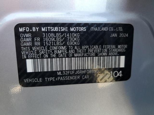 ML32FUFJ6RHF08590 - 2024 MITSUBISHI MIRAGE G4 ES SILVER photo 13
