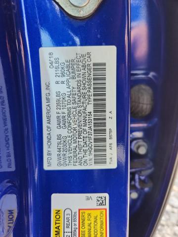 1HGCV1F37JA153154 - 2018 HONDA ACCORD SPORT ლურჯი ფოტო 12