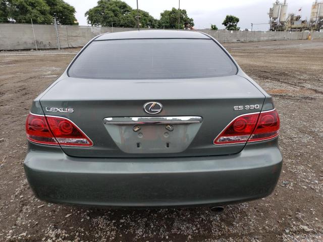 JTHBA30G855111263 - 2005 LEXUS ES 330 GREEN photo 6