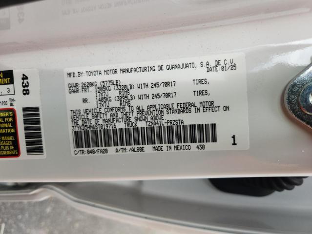 3TYKD5HN6ST019716 - 2025 TOYOTA TACOMA DOUBLE CAB Beyaz fotoğraf 13