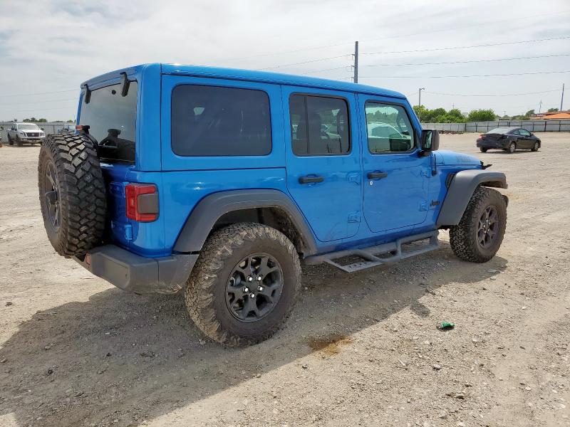 1C4HJXDG1MW830084 - 2021 JEEP WRANGLER U SPORT Կապույտ լուսանկար 3