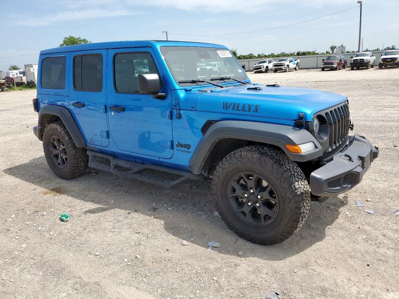 1C4HJXDG1MW830084 - 2021 JEEP WRANGLER U SPORT Կապույտ լուսանկար 4