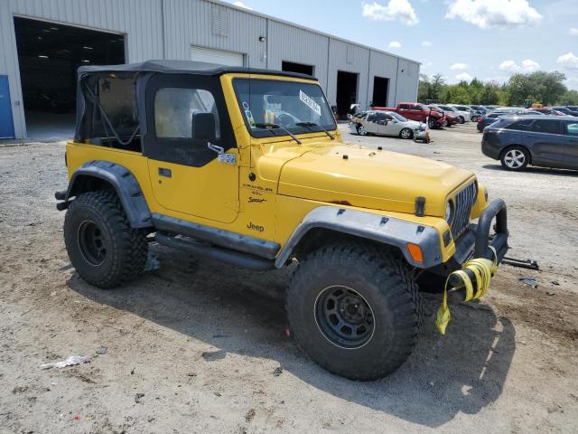 1J4FA49S5YP711922 - 2000 JEEP WRANGLER / SPORT YELLOW photo 4