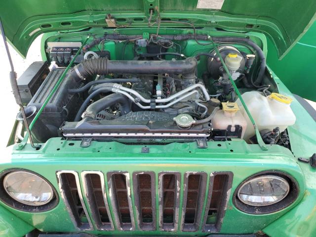 1J4FA49S35P354395 - 2005 JEEP WRANGLER / SPORT GREEN photo 11