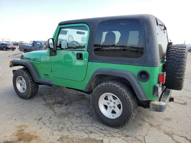 1J4FA49S35P354395 - 2005 JEEP WRANGLER / SPORT GREEN photo 2