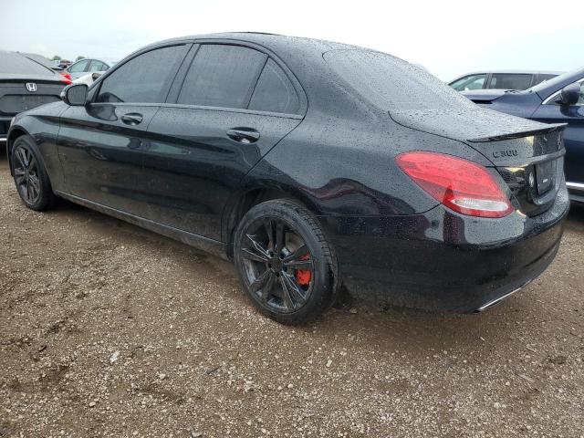 55SWF4KB1HU194693 - 2017 MERCEDES-BENZ C 300 4MATIC BLACK photo 2