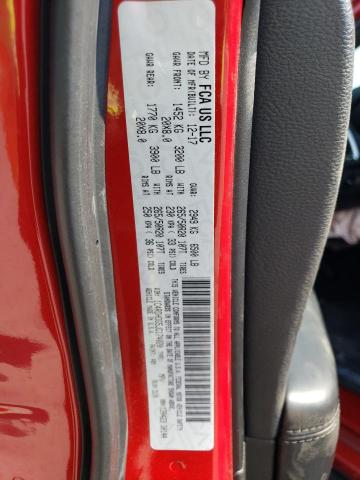 1C4RDHDG5JC174020 - 2018 DODGE DURANGO GT RED photo 14