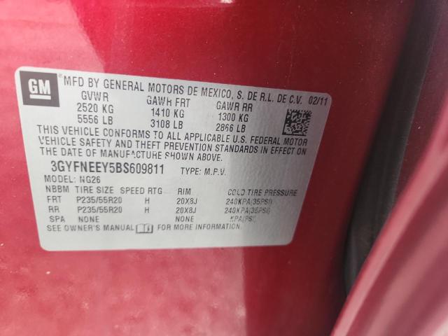 3GYFNEEY5BS609811 - 2011 CADILLAC SRX PERFORMANCE COLLECTION Rot Foto 12