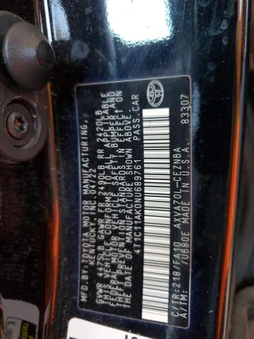 4T1C11AK0NU689761 - 2022 TOYOTA CAMRY LE BLACK photo 13
