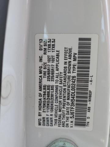 5J6TF3H54DL002426 - 2013 HONDA CROSSTOUR EXL Ağ foto 12