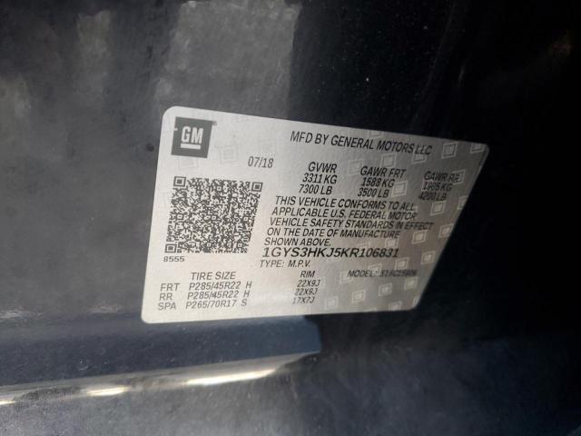 1GYS3HKJ5KR106831 - 2019 CADILLAC ESCALADE ESV LUXURY BLACK photo 13