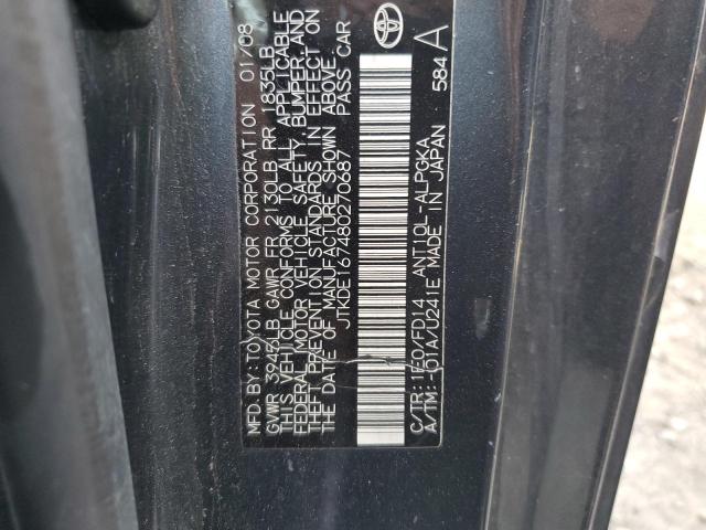 JTKDE167480270687 - 2008 TOYOTA SCION TC 石墨色 照片 12