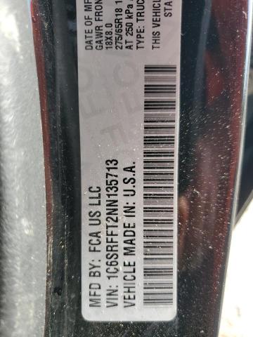 1C6SRFFT2NN135713 - 2022 RAM 1500 BIG HORN/LONE STAR BLACK photo 13