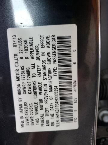 JH4KC1F94EC005394 - 2014 ACURA RLX ADVANCE CHARCOAL photo 12