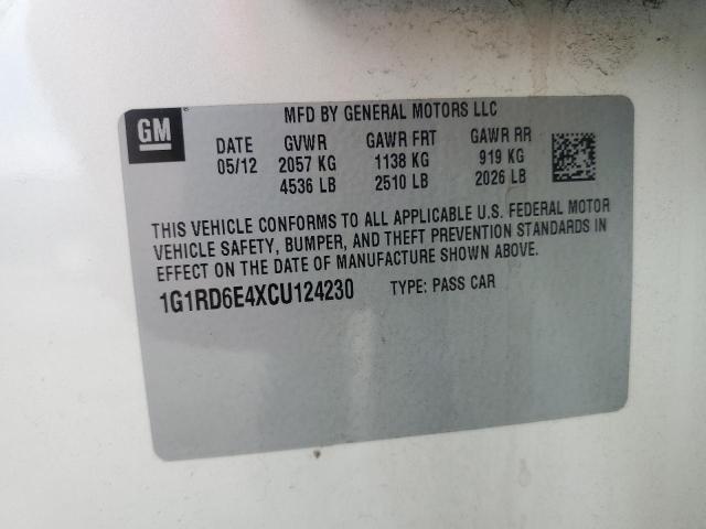 1G1RD6E4XCU124230 - 2012 CHEVROLET VOLT 白色 照片 12