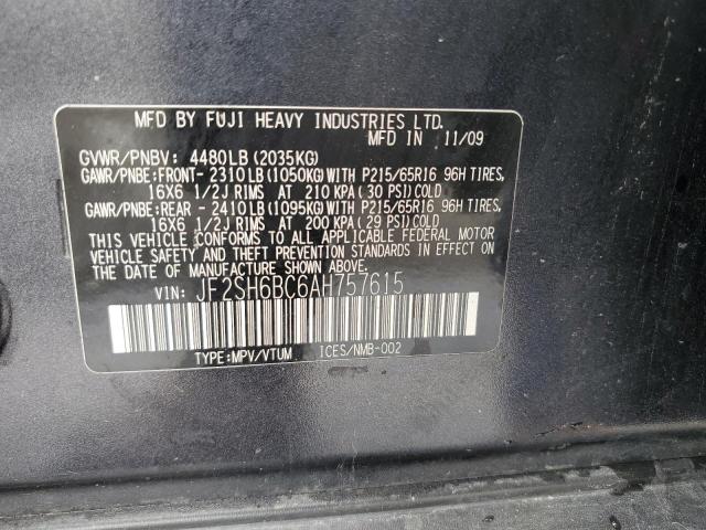 JF2SH6BC6AH757615 - 2010 SUBARU FORESTER XS Grau Foto 12