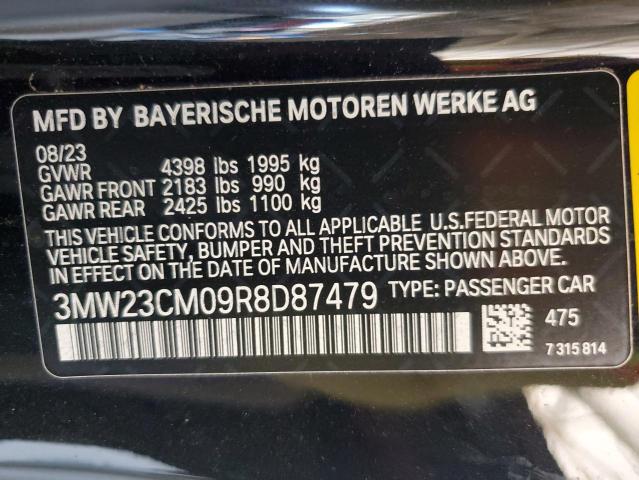 3MW23CM09R8D87479 - 2024 BMW 230I BLACK photo 12