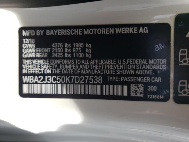 WBA2J3C50K7D27538 - 2019 BMW 230XI WHITE photo 13