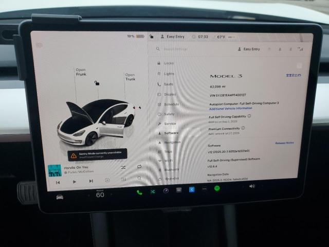 5YJ3E1EA4PF400127 - 2023 TESLA MODEL 3 Ağ foto 9