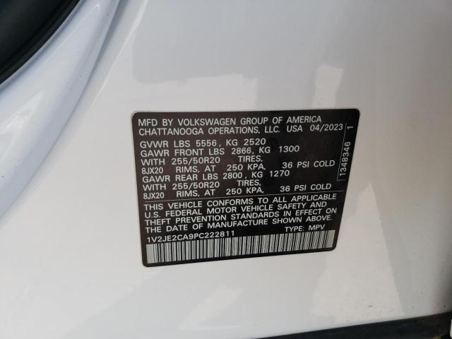 1V2JE2CA9PC222811 - 2023 VOLKSWAGEN ATLAS CROS SE Biały zdjęcie 14