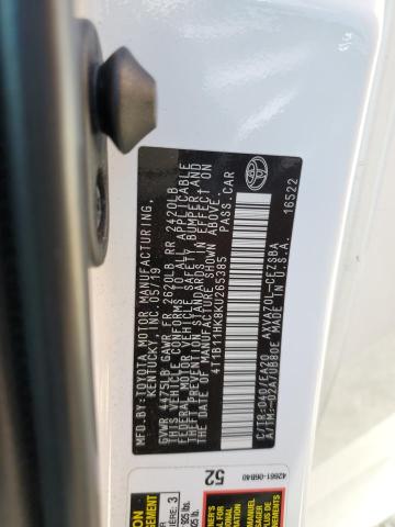 4T1B11HK8KU265385 - 2019 TOYOTA CAMRY L WHITE photo 12