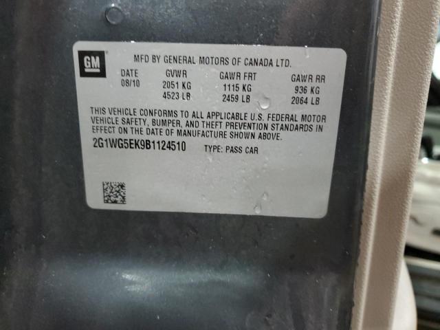2G1WG5EK9B1124510 - 2011 CHEVROLET IMPALA LT Boz foto 12