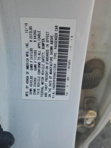 1HGCR3F92HA012264 - 2017 HONDA ACCORD TOURING 白色 照片 12