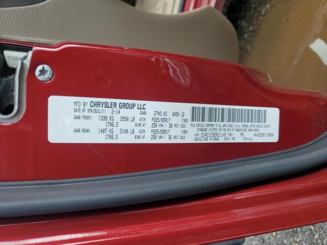 2C4RC1CG9ER311145 - 2014 CHRYSLER TOWN & COU TOURING L RED photo 14