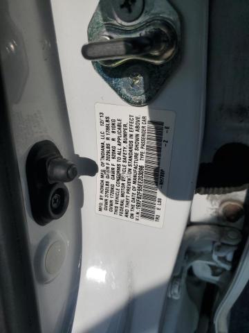 19XFB2F95EE203096 - 2014 HONDA CIVIC EXL თეთრი ფოტო 13