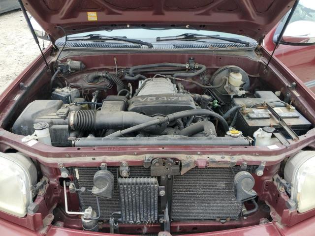 5TBBT44104S451550 - 2004 TOYOTA TUNDRA ACCESS CAB SR5 RED photo 11