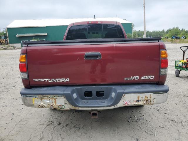 5TBBT44104S451550 - 2004 TOYOTA TUNDRA ACCESS CAB SR5 RED photo 6