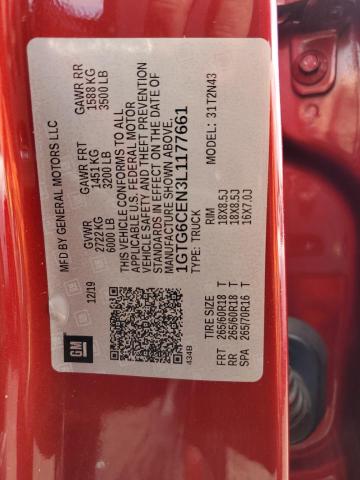 1GTG6CEN3L1177661 - 2020 GMC CANYON SLE RED photo 12