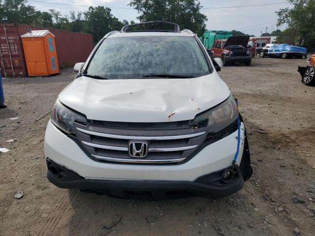 5J6RM4H77DL023228 - 2013 HONDA CR-V EXL WHITE photo 5