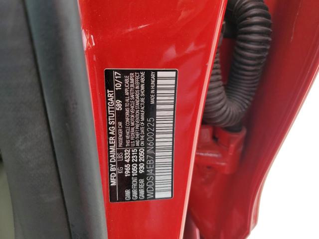 WDDSJ4EB7JN600225 - 2018 MERCEDES-BENZ CLA 250 RED photo 12