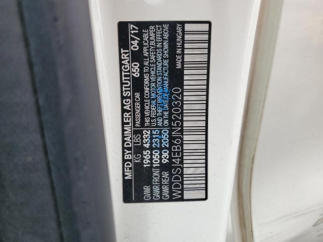 WDDSJ4EB6JN520320 - 2018 MERCEDES-BENZ CLA 250 Белый фото 12