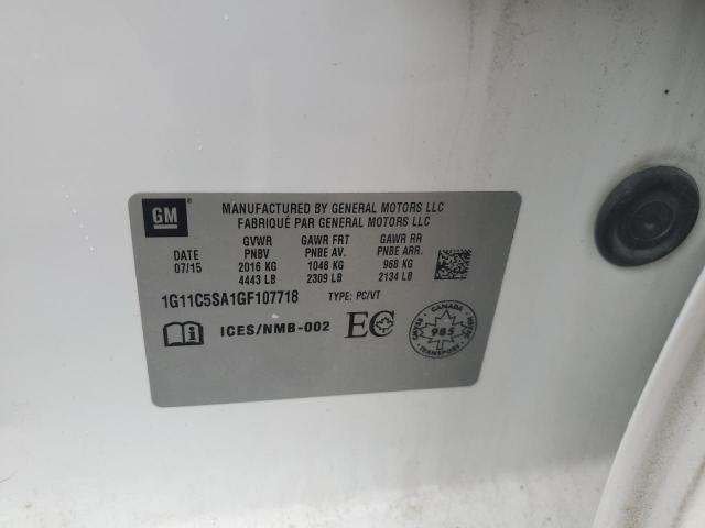 1G11C5SA1GF107718 - 2016 CHEVROLET MALIBU LIM LT 白色 照片 12