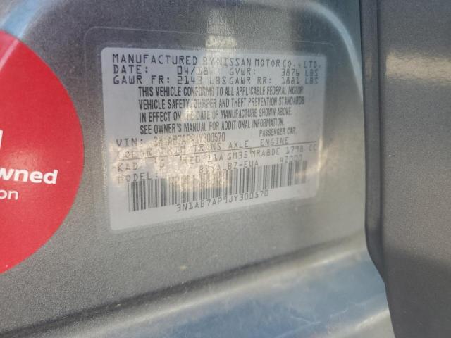 3N1AB7AP9JY300570 - 2018 NISSAN SENTRA S GRAY photo 13