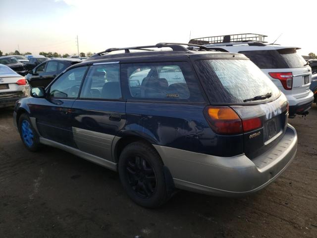 4S3BH665027600311 - 2002 SUBARU LEGACY OUTBACK BLUE photo 2