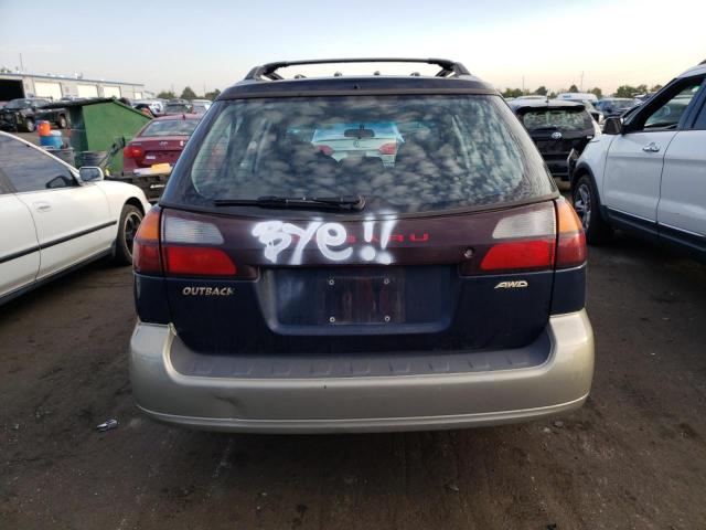 4S3BH665027600311 - 2002 SUBARU LEGACY OUTBACK BLUE photo 6