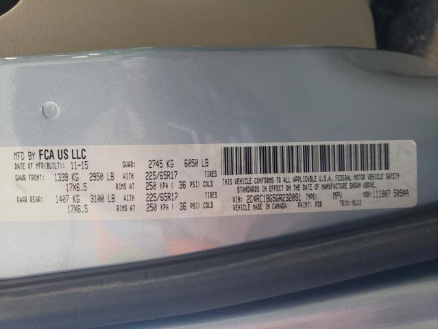 2C4RC1BG5GR232091 - 2016 CHRYSLER TOWN & COU TOURING BLUE photo 13