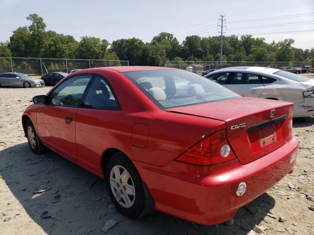1HGEM22394L057381 - 2004 HONDA CIVIC DX VP Rot Foto 2