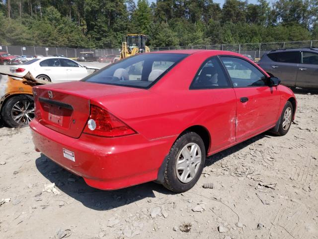 1HGEM22394L057381 - 2004 HONDA CIVIC DX VP Rot Foto 3