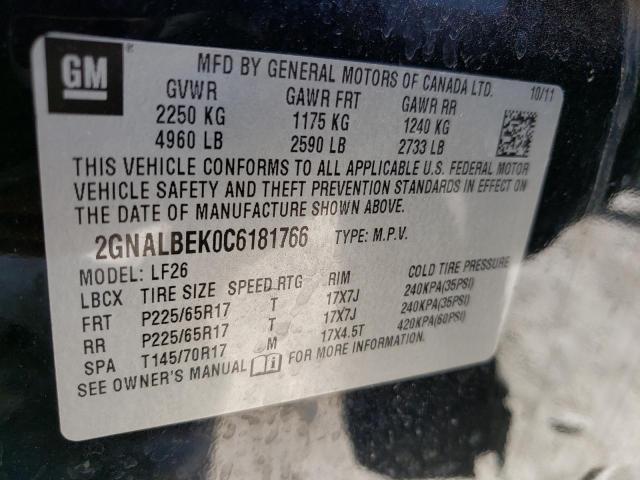 2GNALBEK0C6181766 - 2012 CHEVROLET EQUINOX LS BLACK photo 14