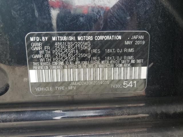 JA4AD2A39KZ054015 - 2019 MITSUBISHI OUTLANDER ES Siyah fotoğraf 14