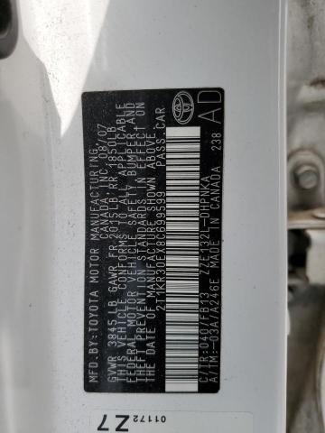 2T1KR30EX8C699599 - 2008 TOYOTA COROLLA MA XR WHITE photo 13