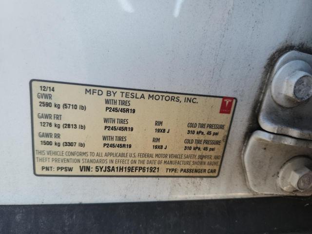5YJSA1H19EFP61921 - 2014 TESLA MODEL S Ağ foto 14