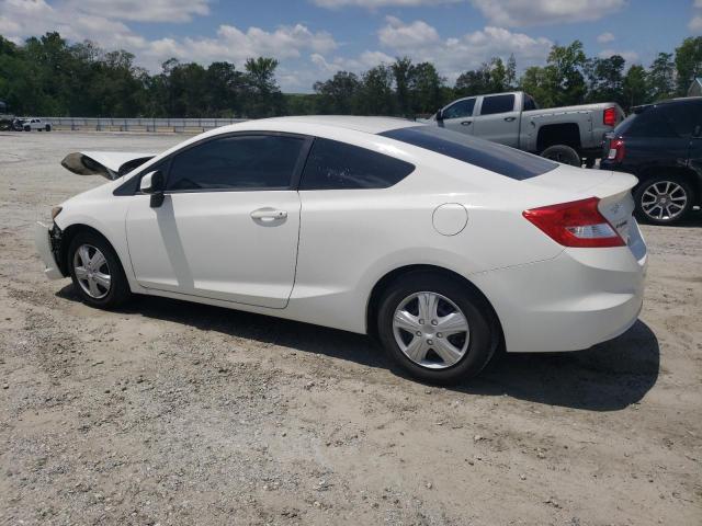 2HGFG3B57CH545954 - 2012 HONDA CIVIC LX WHITE photo 2