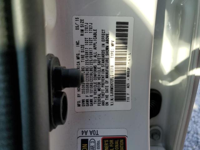 5J6RM3H72FL019018 - 2015 HONDA CR-V EXL WHITE photo 13